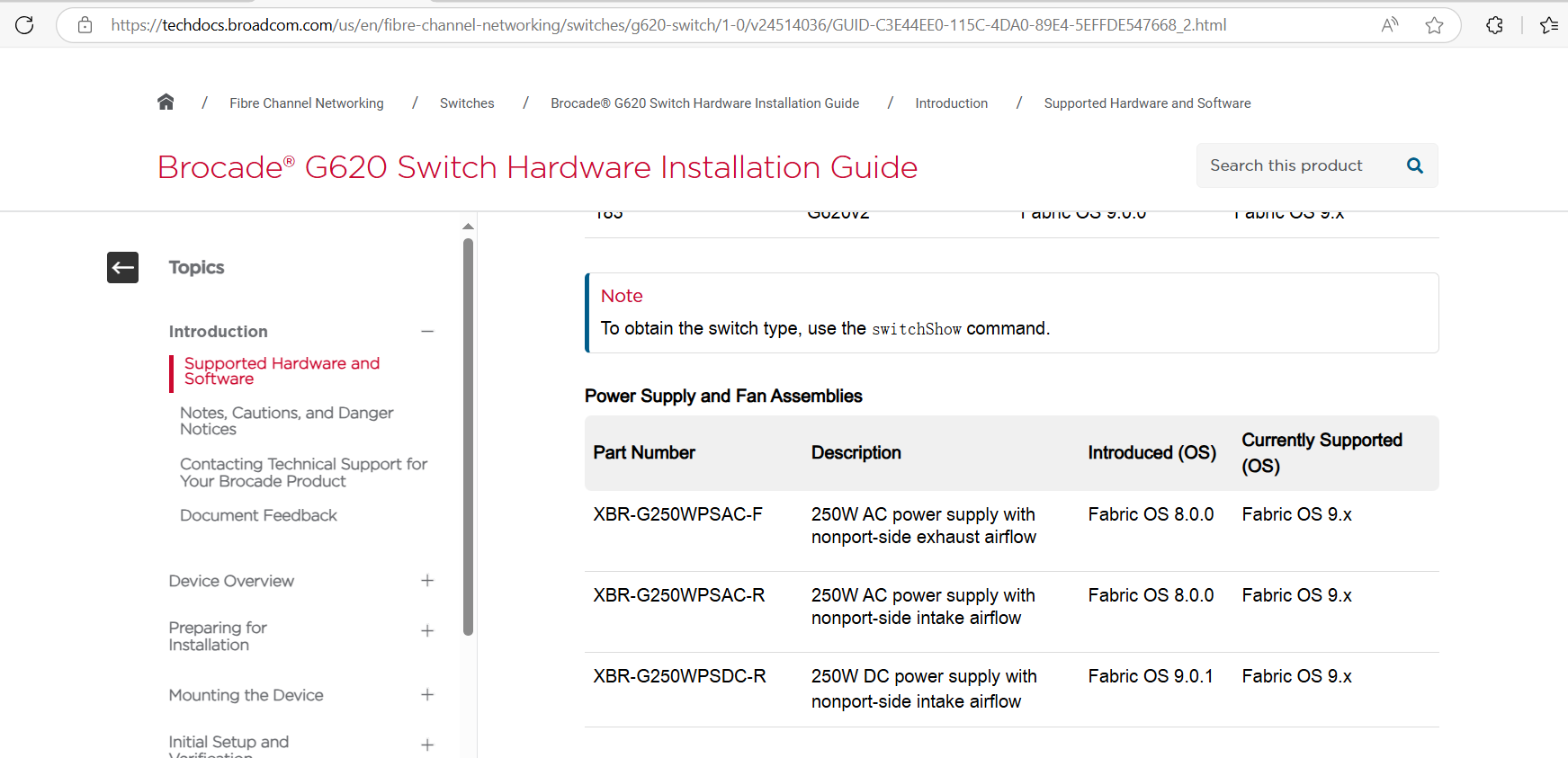G620 power supplies Part Number example